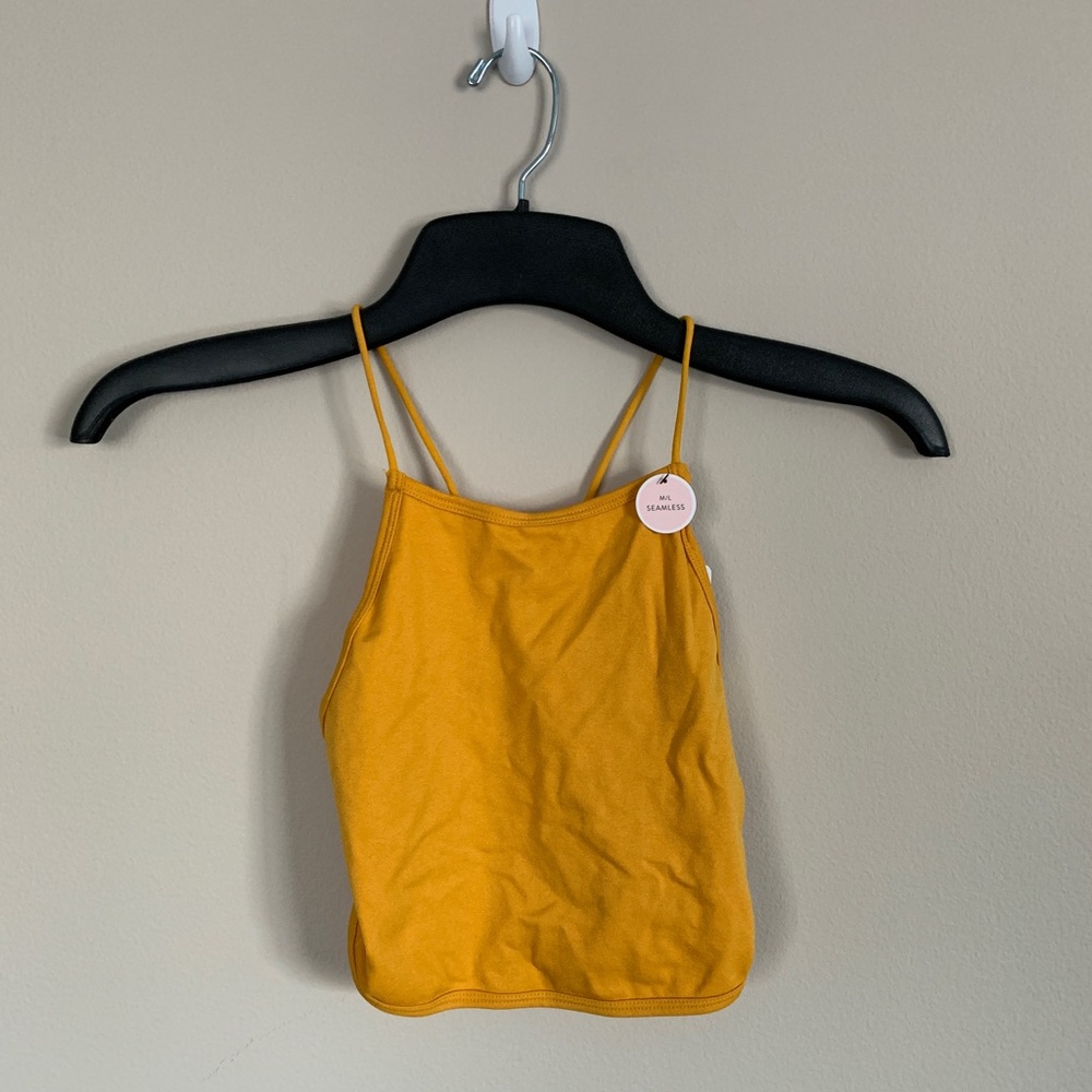 Mustard Yellow Forever 21 Crop Top
